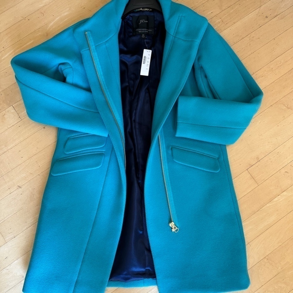 NWT J. Crew Women's Cocoon coat in Italian stadium-cloth wool, 00, GD1068 - Picture 5 of 9